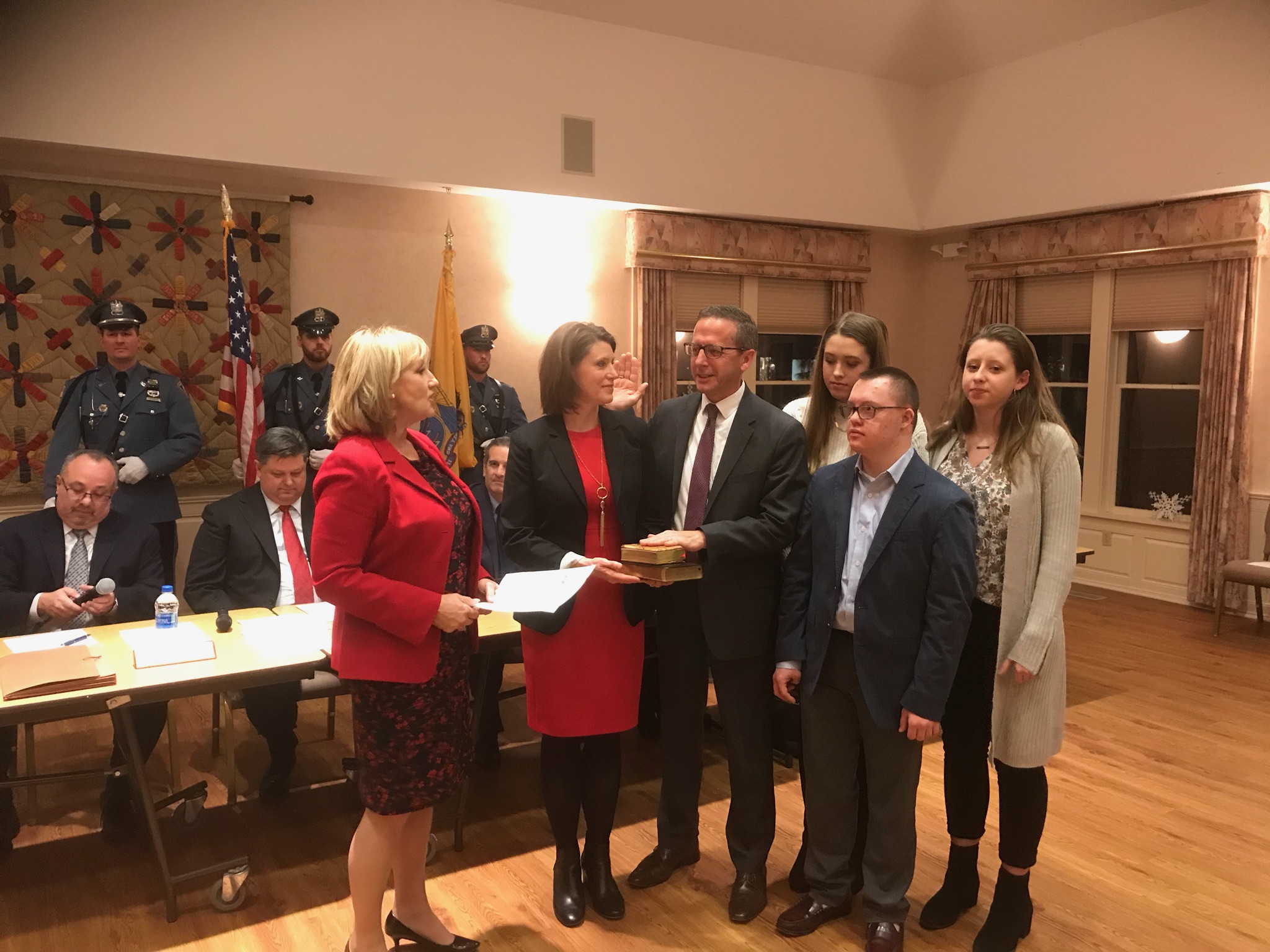 Woodcliff Lake Mayor Rendo Begins Second Term; Falanga, Hayes Sworn In