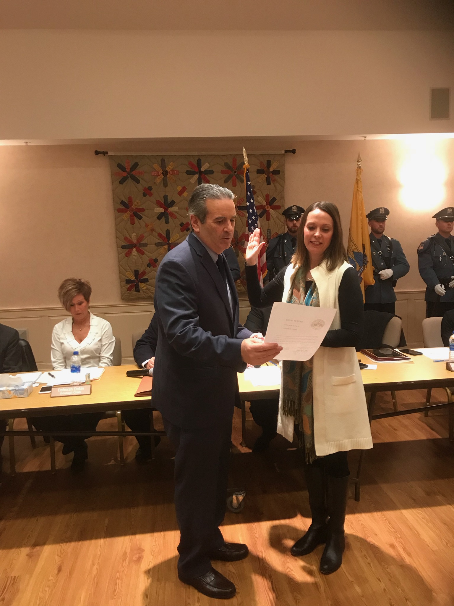 Woodcliff Lake Mayor Rendo Begins Second Term; Falanga, Hayes Sworn In