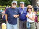 WFDU-FM DJ Jack Pignatello, host of Road Trip Radio and Let's Get Lost, talks with WFDU listeners Mike Olohan, and his wife, Kathe, who attended the Aug. 11 radio station fundraiser that featured BBQ favorites, music, and celebratory WFDU baseball caps. The event ran from 2 to 5 p.m. at FDU's Teaneck campus. Courtesy: WFDU Facebook.