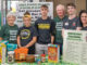 FIRST Team 1676 Pascack Pi-oneers power Inserra Supermarkets ShopRite of Hillsdale’s Partners in Caring project on Sept. 22. Above, left to right: Lois Kohan, Abby Guggino, Victor Urumov, Roy Kohan, and ShopRite’s Jack Callaghan and Zamira Lata. John Snyder photo.