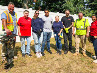 Veolia NJ and Habitat for Humanity of Bergen County are hard at work updating a military family home. Via Karen Roberts