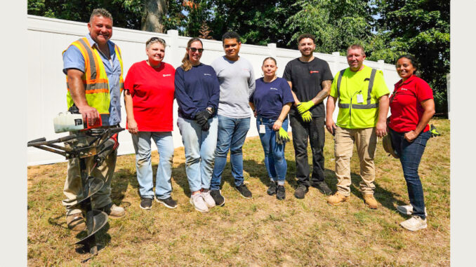 Veolia NJ and Habitat for Humanity of Bergen County are hard at work updating a military family home. Via Karen Roberts