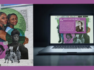 "The Black Women's Mural" and the "Beyond the Wall" website. Photo Credit: Northern New Jersey Community Foundation