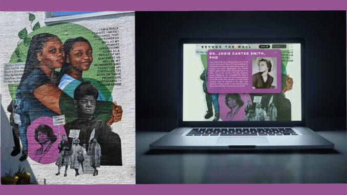 "The Black Women's Mural" and the "Beyond the Wall" website. Photo Credit: Northern New Jersey Community Foundation