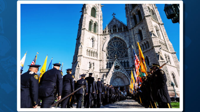 Police officers from throughout New Jersey will converge on Newark's Cathedral Basilica of the Sacred Heart to celebrate the dedication and sacrifices of law enforcement during the Archdiocese of Newark's 31st Annual Blue Mass on Thursday, Nov. 7, 2024. (Photo by Archdiocese of Newark/Julio Eduardo Herrera)