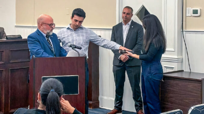 Mayor Keith Misciagna: "We're thrilled to officially welcome our newest member, Michael Wilder, to the Park Ridge Fire Department! Michael was sworn in at the Mayor and Council meeting on Oct. 8."