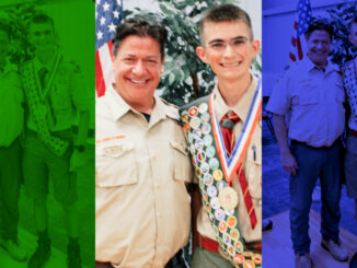 Scout Matthew Carlin, a Gold Level President’s Volunteer Service Award winner, with Troop 80 Scoutmaster Miloslav Rehak.