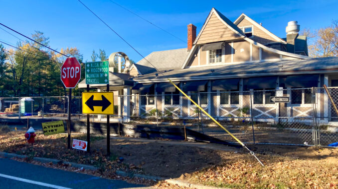 Demolition, excavation are seen to begin at 95 Linwood Ave., Township of Washington, on Nov. 2, 2024. John Snyder photo.