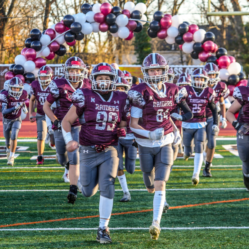 RV Raiders take the field to kick off the Super Bowl, Nov. 23, 2024. Mike Smith photo.