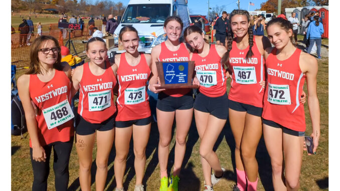 The day they made local history with a state sectional win at Garret Mountain. From left to right: Danielle Arcuri, Madison Mahoney, Sophia Rasmussen, Ava Colella, Brooke Colella, Nina Almeida, and Alice Rappazzo. RICHARD FRANT/FRANTVISUALS