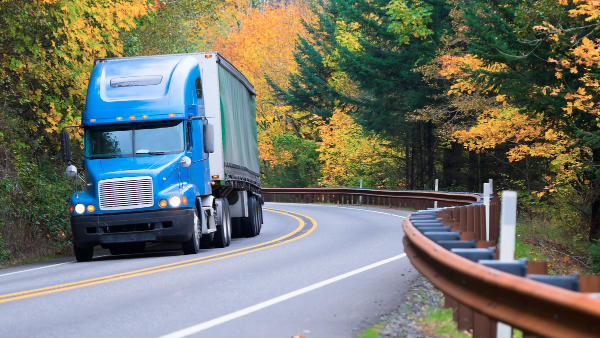 Truck in autumn