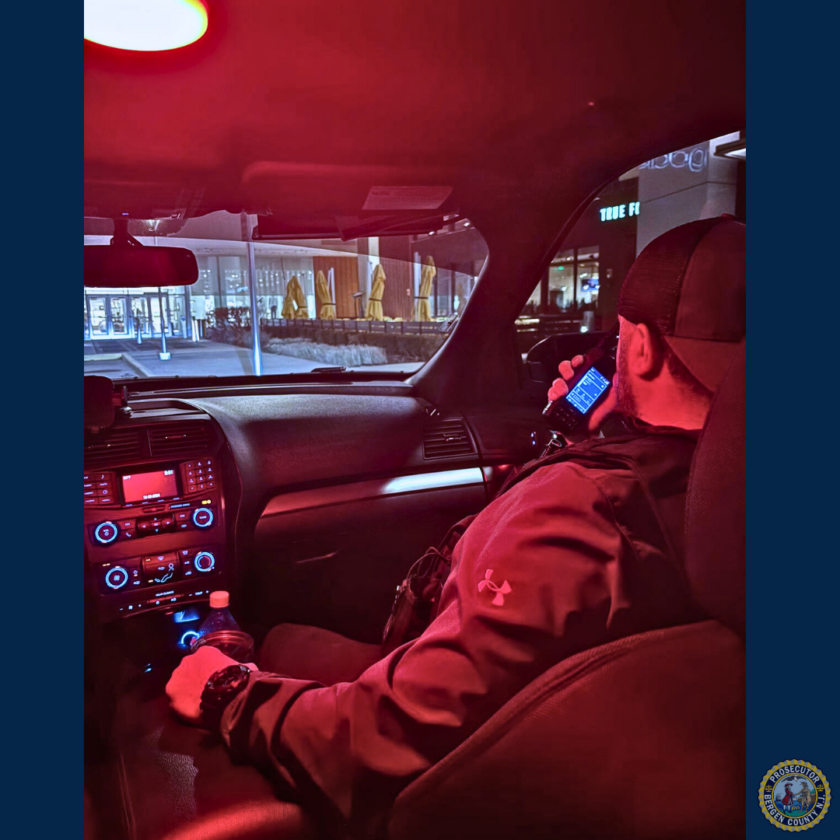 Members of the newly formed Bergen County Crime Suppression Team, deployed during the holiday season, focused on high-traffic and residential areas. BCPO photo.