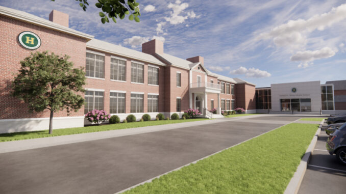 Rendering of the overhauled George G. White Middle School, via Hillsdale Public Schools website.