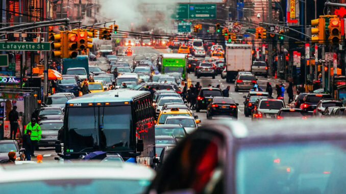 Via congestionreliefzone.mta.info: "It’s time for a city that moves faster, breathes easier, and works better. Congestion Pricing will dramatically reduce traffic in the Congestion Relief Zone, transforming the area from gridlocked to unlocked. Less traffic means cleaner air, safer streets, and better transit."