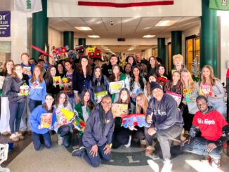 Front to back, left to right: Jordan Pieszchata, Liv Carpenter, Emilia Rettew, Alexa Ganz (exec), Jacqueline Sohl, Cali Dembowski, Izzy Witkowski, Dana Miller, Alexandra Siller, Ethan Platt, Eric Welter, Jesse Merker, Brian Slasinski, Parker Bellaff, Brianna Deutsch, Isabella Manessis (president), Margo Perlman (exec), Ethan Rettew, Patrick Sullivan, Nick Desantis-Amin, Ryan Austein, Sean Roberts, Kyle Diaz, Gabe Guzman, Ciara Leen, Alison Garcia, Ella Gokhale, Kristina Wegner, Charlotte Moy (exec), Jeslyn Abraham (exec), Avery Mendez, Ava Manessis, Christina Ely, Alex Gaskin, Kate Barrett, Anna DeBlock, Daniella Petrillo, and Maya Newell. Michela Piccoline photo.