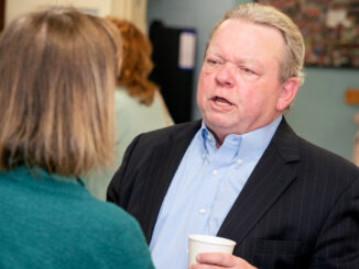 Bergen County’s new superintendent of schools, Patrick Fletcher, speaks at the League of Women Voters of Northern Valley meeting on Jan. 9 at the Westwood Community Center. John Snyder photo.