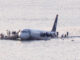 US Airways Flight 1549 (N106US) after crashing into the Hudson River.