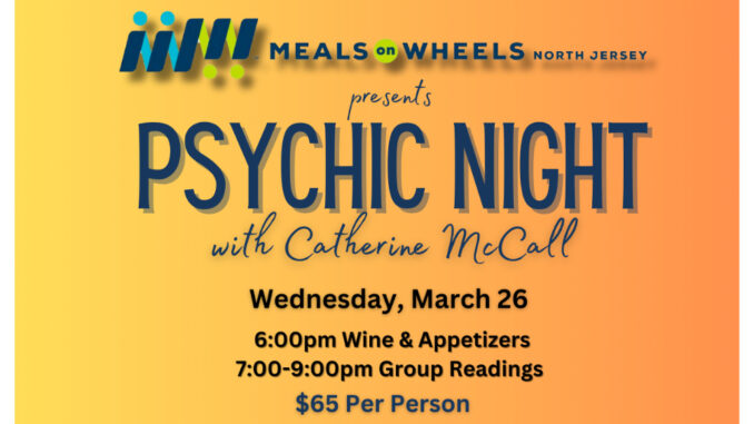 Enjoy an evening of spiritual connection with medium Catherine McCall on Wednesday, March 26 at Allegro Senior Living in Harrington Park. Seating is limited.