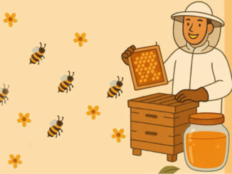 Local beekeeper Sean Flannelly shares the wonders of honeybees and pollination during a hands-on, family-friendly presentation hosted by the Emerson Environmental Committee at the Emerson Public Library on May 21.
