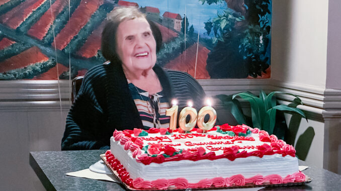 Borough officials and other friends joined the large Van Eck family in celebrating the 100th birthday of Florence Guarneri Van Eck at Granita Grille. Via Ray Arroyo on Facebook