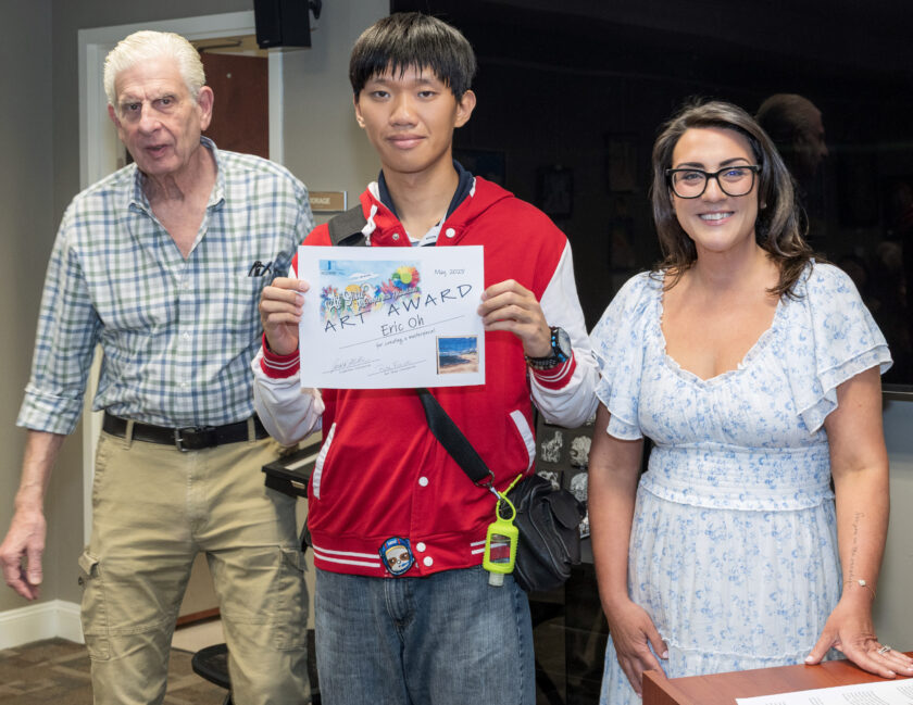 Eric Oh impressed at the Fifth Annual Hillsdale Access For All Art Show For People With Disabilities. His work brings the natural world up close. John Snyder photo.