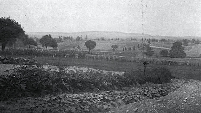 Holdrum Farm Gently rolling River Vale as seen from Abram C. Holdrum’s farm in 1899. He owned more than 160 acres west of the Hackensack River.