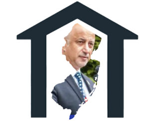 More than two dozen New Jersey towns have filed a federal lawsuit challenging the state’s affordable housing mandate, claiming it was shaped by “backroom deals” between officials and special interests. The suit, filed in U.S. District Court, names Attorney General Matthew Platkin and Acting Courts Director Michael Blee, and seeks to block enforcement of the current laws, arguing they violate the state constitution. Pascack Press illustration.