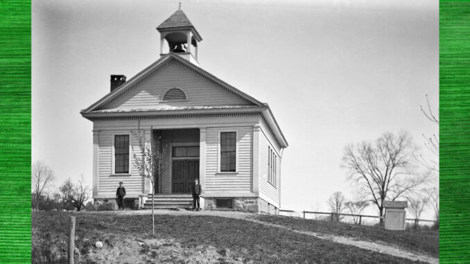 Schoolhouse 2 Photographed 120 years ago this week—on May 20, 1905—two boys stand outside Montvale's School No. 1 at Summit Avenue and Spring Valley Road. When the school opened in 1899, only 400 people lived in Montvale.