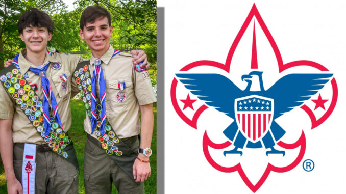 Eagle Scouts Eric Welter and Thijs van Veen. Scout photo via Sonya Strassberg.