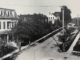 This view up Park Avenue toward Kinderkamack Road dates to the 1890s. Broadway branches to the right. On the left is a hotel—one of three in Park Ridge, when summers drew city vacationers. The road had not yet been paved, but plank sidewalks are placed thanks to the efforts of the Park Ridge Improvement Association.