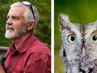 Jim Wright, author and birding advocate, swoops onto WFDU’s The Nature Connection July 27 to talk owls and more. Photos: via Jim Wright's marketing materials.