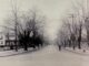 A view in Hillsdale in the 1930s. This angle looks west on Hillsdale Avenue (toward the downtown) from Magnolia Avenue. The Methodist church in its original location is on the far left. That site is now a parking lot. The area on the right is now a baseball field.