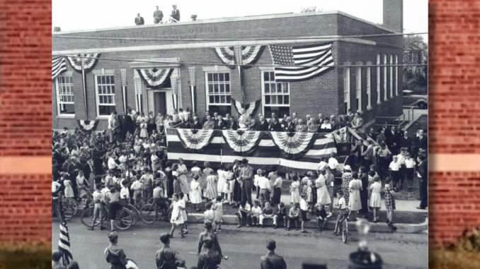 BIT WW PO Ninety years ago this week, downtown Westwood was the scene of a grand patriotic display for the dedication of the post office. Despite the financial hardships of the Great Depression, it was an era of rapid advancement for the borough.