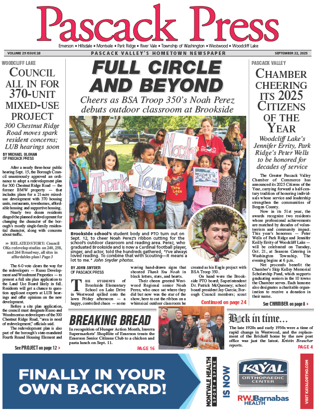 Pascack Press — September 22, 2025 cover