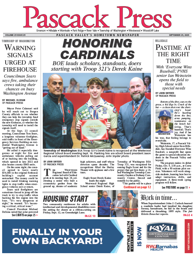 Pascack Press — September 29, 2025 cover