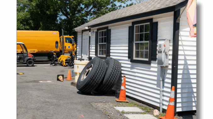 WT DPW 2025 Partial view of the long-serving temporary base of operations for the Township of Washington Department of Public Works, 2025. John Snyder photo.
