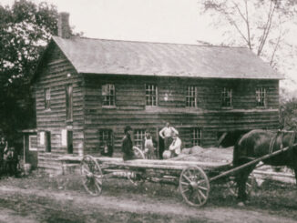 An 1899 view of the Hering mill on Grand Avenue in Montvale. It stood on the Pascack Brook, across from the modern-day Montvale Post Office, and west of the Octagon House.