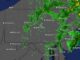 The nor’easter’s rain bands lingered over Bergen County late Monday morning, Oct. 13, as seen in this 10:15 a.m. radar image from AccuWeather.com.