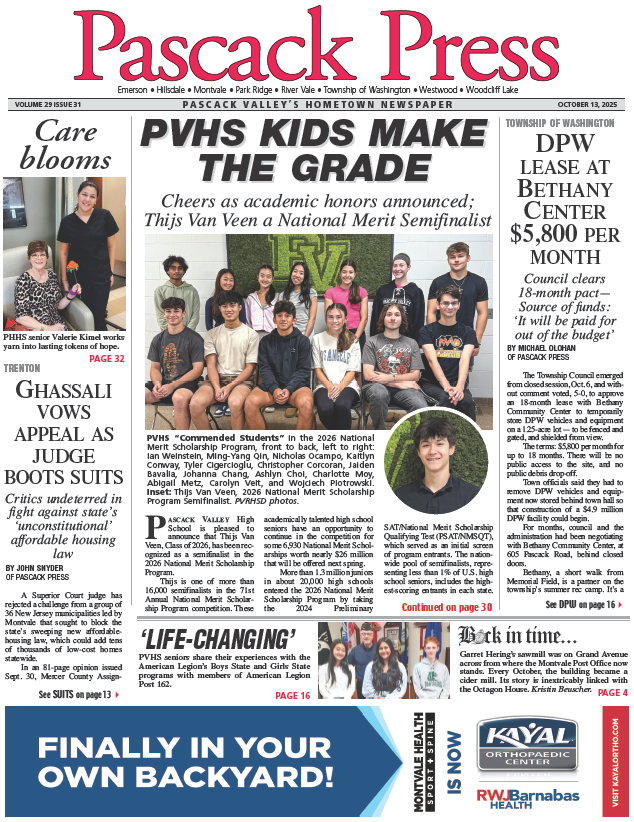 Pascack Press — Oct. 6, 2025 cover