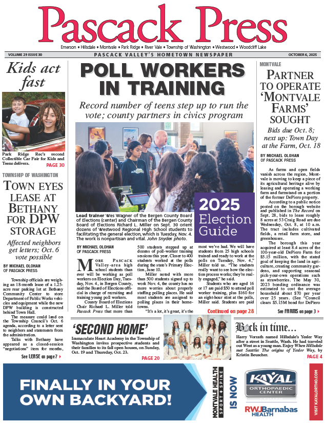 Pascack Press — Oct. 6, 2025 cover