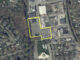 Aerial view of the proposed Hillsdale Self Storage site in the Patterson Street Redevelopment Zone. The applicant seeks approval to build a four-story, 110,000-square-foot self-storage facility and a 72-space vehicle parking lot. Traffic, flooding, and stormwater management concerns were the focus of testimony at the Planning Board’s Oct. 10 hearing. Source: NJGeoWeb, 2025.