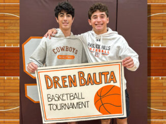 Unstoppable: Alex Friend and Jagger Rose organized a basketball tournament Nov. 22 to raise funds for their friend and teammate — and Hills quarterback — Dren Bauta and his family. Bauta is in remission. Lisa Friend photo.