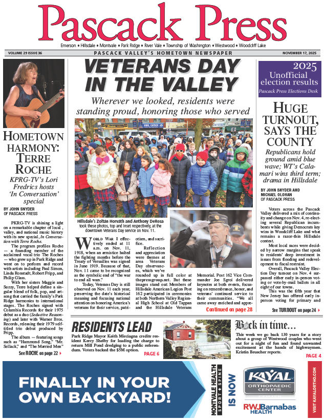 Pascack Press — Nov. 17, 2025 cover
