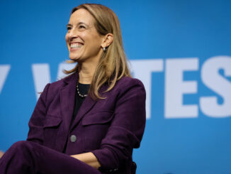 Rep. Mikie Sherrill's victory bucks a six-decade trend that has seen no party hold the governor's seat for more than two consecutive terms. (Photo by Reena Rose Sibayan for New Jersey Monitor)