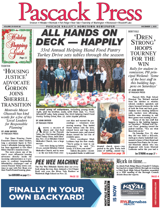 Pascack Press — Dec. 1, 2025 cover