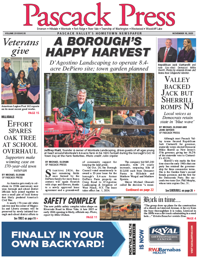 Pascack Press — Nov. 10, 2025 cover