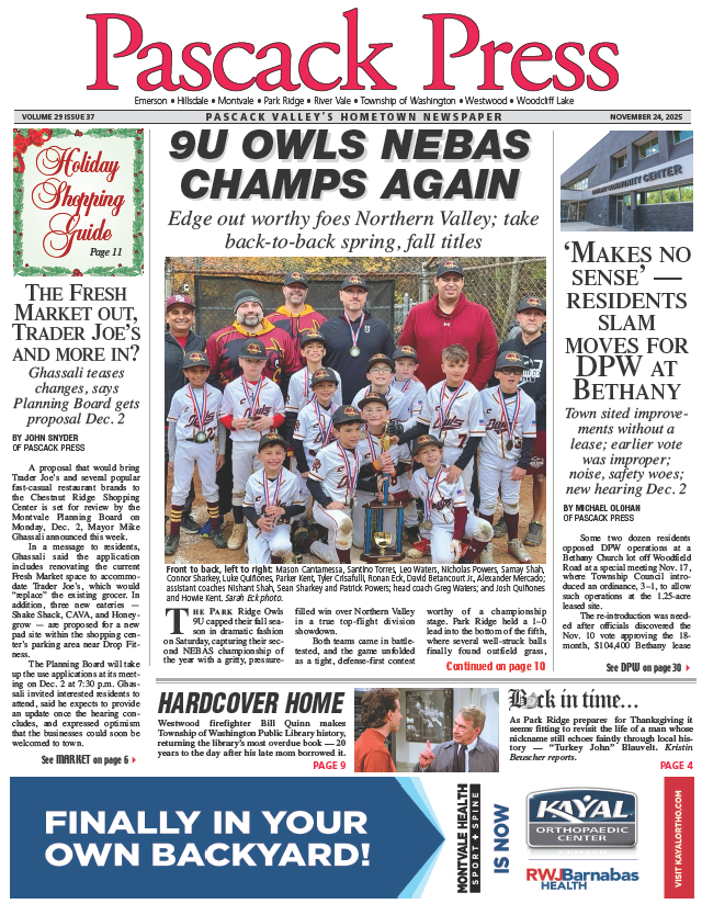 Pascack Press — Nov. 24, 2025 cover