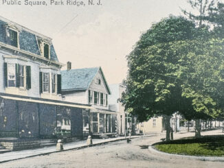 A view into Depot Square on Hawthorne Avenue, “downtown Park Ridge,” in the 1890s.From the collection of the Pascack Historical Society, these tickets date to the 1895 Park Ridge election.
