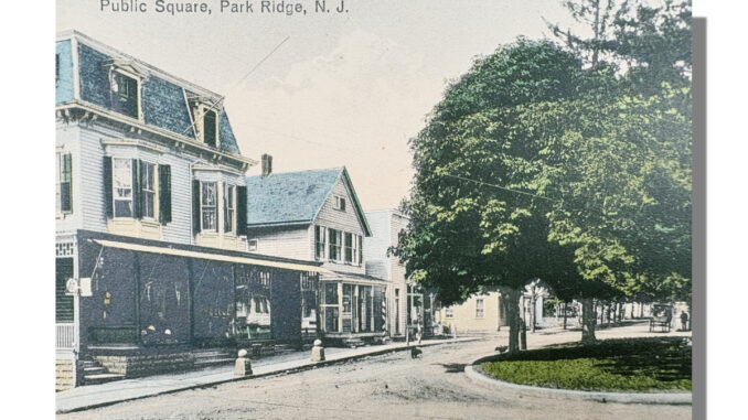 A view into Depot Square on Hawthorne Avenue, “downtown Park Ridge,” in the 1890s.From the collection of the Pascack Historical Society, these tickets date to the 1895 Park Ridge election.