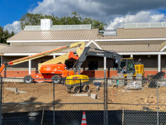 The new public safety complex takes shape on Rivervale Road in River Vale. A late 2025 or early 2026 opening is likely, officials say. Photo by Mike Olohan.